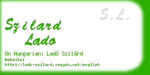 szilard lado business card