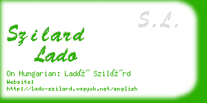 szilard lado business card